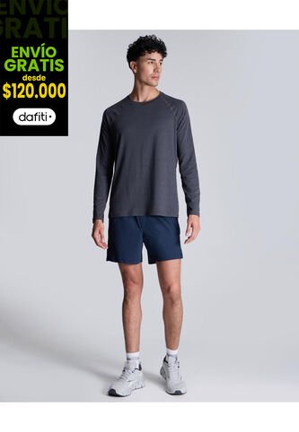 Bermuda Para Hombre Deportiva Largo Color Azul Oscuro Marca Atmos #32100072 Atmos