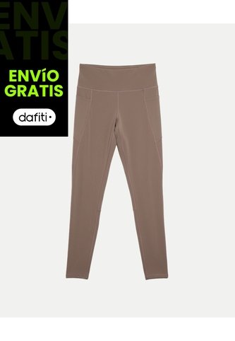 Leggins  Para Mujer Largo Color Café Marca Atmos #31230111 Atmos