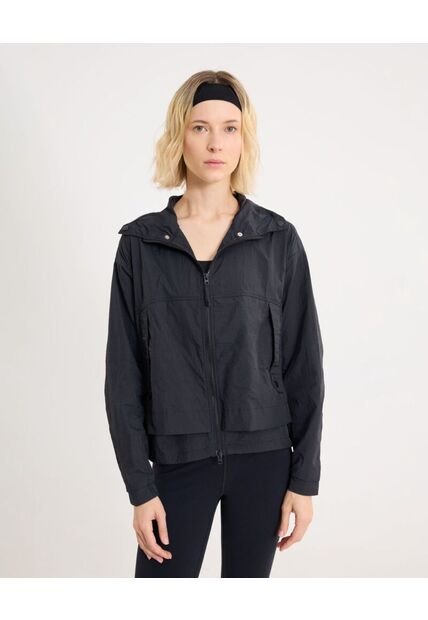 Chaqueta Deportiva Rompevientos  Para Mujer Negro Atmos