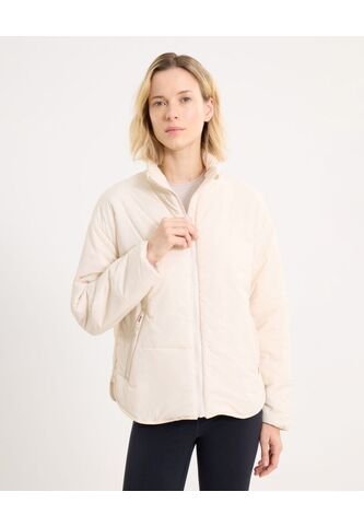 Chaqueta Puffer Con Apertura  Para Mujer Crema Atmos Atmos