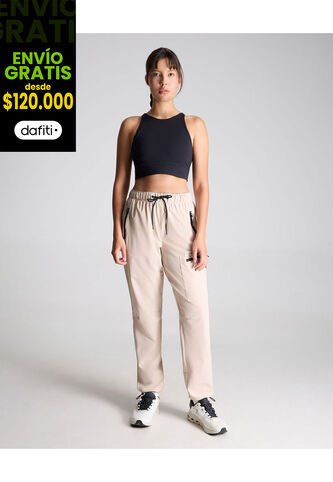 Pantalon Para Mujer Pantalon Moda Color Beige Marca Atmos #31070045 Atmos