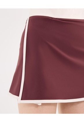 Falda Deportiva Con Biker Aerius Skin Para Mujer  Deportiva  Color Vino Marca Atmos