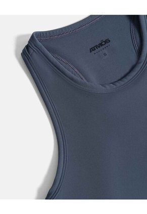 Camiseta  Para Mujer Manga Sisa Cuello Alto Color Gris Marca Atmos #31090279