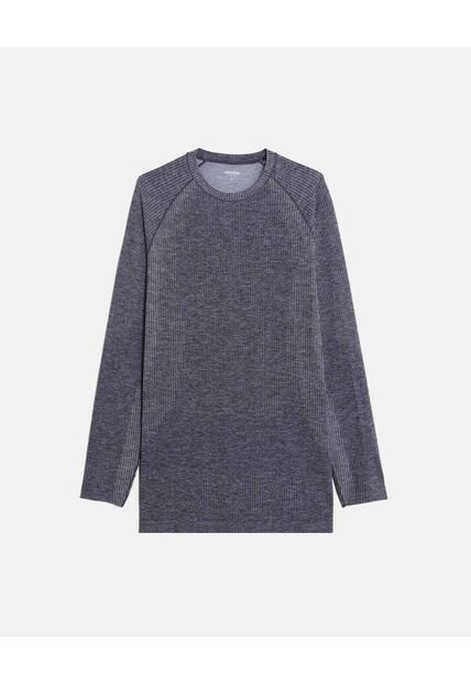 Camiseta  Para Hombre Manga Larga Cuello Redondo Color Negro Marca Atmos #32090288