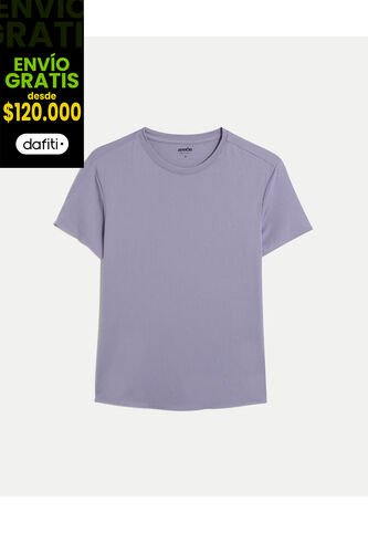 Camiseta  Para Mujer Manga Corta Cuello Redondo Color Lila Marca Atmos #31090348 Atmos