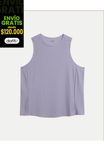 Camiseta  Para Mujer Manga Sisa Cuello Redondo Color Lila Marca Atmos #31090349 Atmos