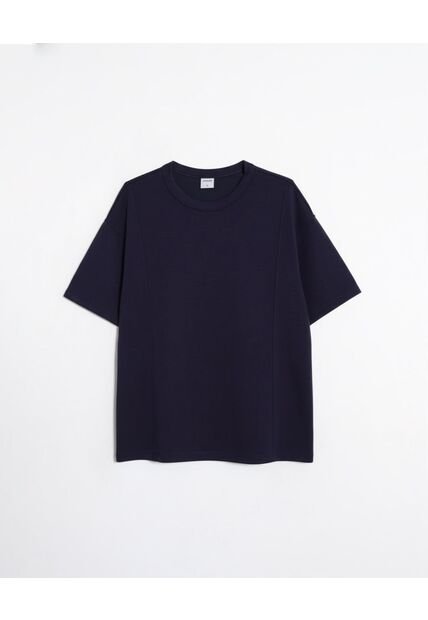 Camiseta  Para Hombre Manga Corta Cuello Redondo Color Azul Marca Atmos #32090293