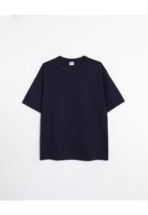 Camiseta  Para Hombre Manga Corta Cuello Redondo Color Azul Marca Atmos #32090293