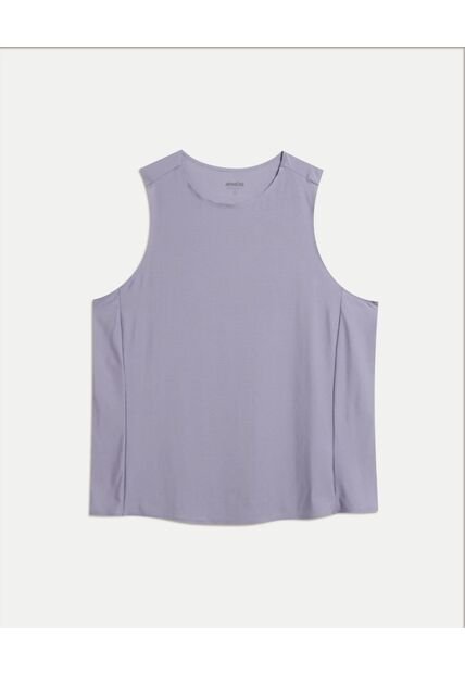 Camiseta  Para Mujer Manga Sisa Cuello Redondo Color Lila Marca Atmos #31090349