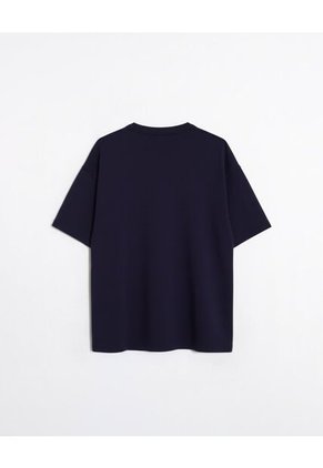 Camiseta  Para Hombre Manga Corta Cuello Redondo Color Azul Marca Atmos #32090293