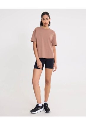 Camiseta  Para Mujer Manga Corta Cuello Redondo Color Café Marca Atmos #31090323