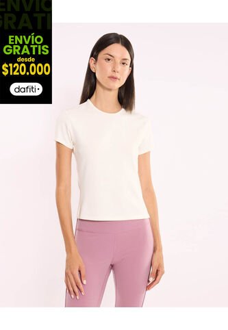 Camiseta  Para Mujer Manga Corta Cuello Redondo Color Blanco Marca Atmos #31090324 Atmos