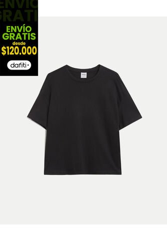 Camiseta  Para Mujer Manga Corta Cuello Redondo Color Negro Marca Atmos #31090322 Atmos