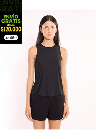 Camiseta  Para Mujer Manga Sisa Cuello Redondo Color Negro Marca Atmos #31090306 Atmos