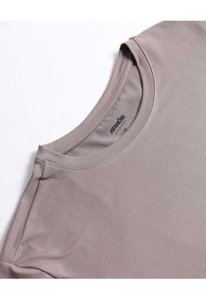 Camiseta  Para Hombre Manga Corta Cuello Redondo Color Café Marca Atmos #32090276