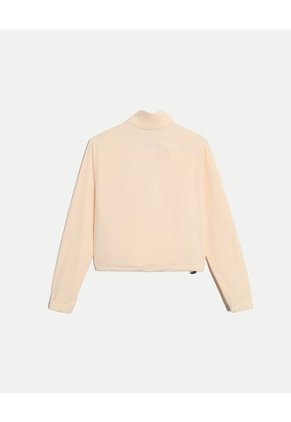 Buzo Cuello Alto Con Bolsillos  Para Mujer Crema Atmos