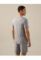 Camiseta Manga Corta Con Reflectivo Posterior  Para Hombre Gris Atmos de Atmos