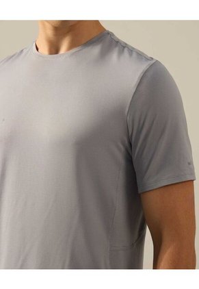 Camiseta Manga Corta Con Reflectivo Posterior  Para Hombre Gris Atmos