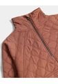 Chaqueta Acolchada Half Zipper Fit Relajado  Para Mujer Café Atmos de Atmos