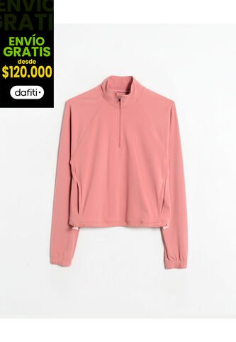 Buzo  Para Mujer Cuello Alto O Cuello Tortuga Color Rosa Marca Atmos #31060096 Atmos