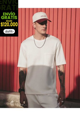 Camiseta Para Hombre Manga Corta Cuello Redondo Color Blanco Marca Atmos #32090283 Atmos