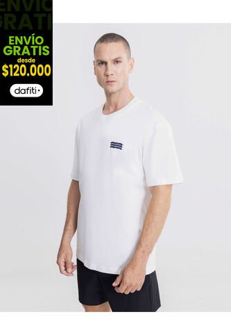 Camiseta Para Hombre Manga Corta Cuello Redondo Color Blanco Marca Atmos #32090290 Atmos