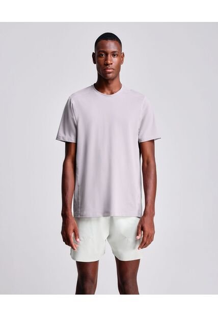 Camiseta Deportiva Manga Corta  Para Hombre Gris Atmos