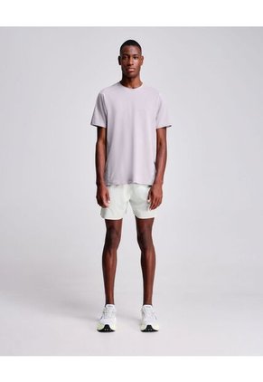 Camiseta Deportiva Manga Corta Para Hombre Gris Atmos