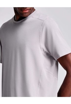 Camiseta Deportiva Manga Corta Para Hombre Gris Atmos