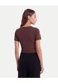 Camiseta Ajustada Skimfit  Para Mujer Café Atmos de Atmos