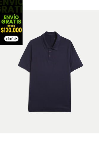 Polo Para Hombre Cuello Maquina Sin Bolsillo Color Azul Marca Atmos #32110013 Atmos