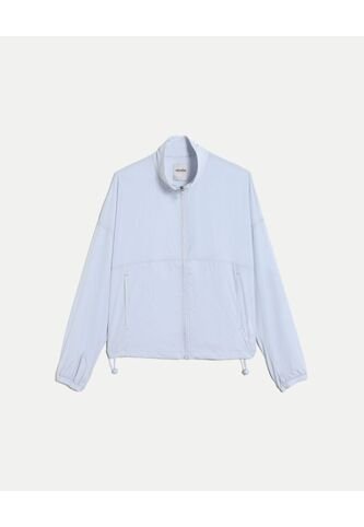 Chaqueta Rompevientos Con Elástico En Inferior  Para Mujer Gris Atmos Atmos
