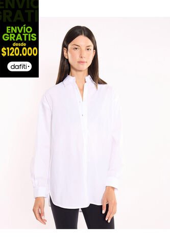 Camisa Para Mujer Manga Larga Color Blanco Marca Atmos #31010009 Atmos