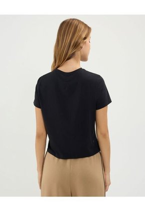 Camiseta Para Mujer Manga Corta Cuello Redondo Color Negro Marca Atmos #31090010