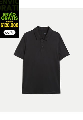 Polo Para Hombre Cuello Maquina Sin Bolsillo Color Negro Marca Atmos #32110012 Atmos