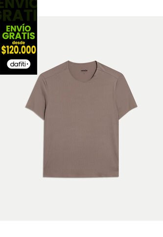 Camiseta Para Mujer Manga Corta Cuello Redondo Color Café Marca Atmos #31090327 Atmos