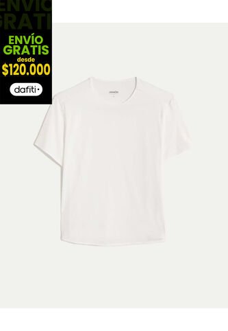 Camiseta Para Mujer Manga Corta Cuello Redondo Color Blanco Marca Atmos #31090310 Atmos
