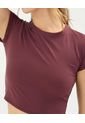 Camiseta Para Mujer Manga Corta Cuello Redondo Color Vino Marca Atmos #31090222 de Atmos