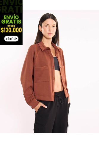 Chaqueta Para Mujer Abrigo Color Café Marca Atmos #31080073 Atmos