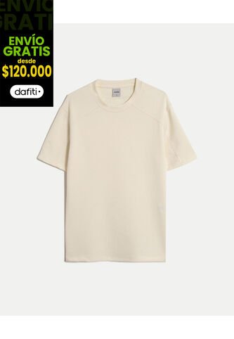 Camiseta Para Hombre Manga Corta Cuello Redondo Color Beige Marca Atmos #32090249 Atmos