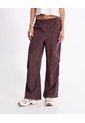 Pantalón Parachute Microcomfort  Para Mujer Vino Atmos de Atmos