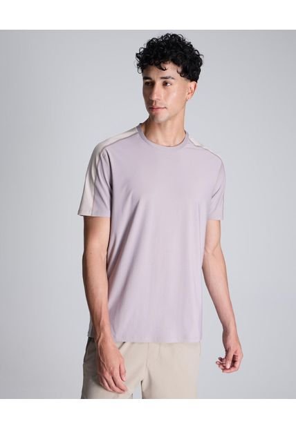 Camiseta Para Hombre Manga Corta Cuello Redondo Color Lila Marca Atmos #32090165