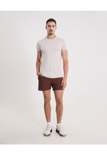 Short Training Largo Con Biker  Para Hombre Café Atmos