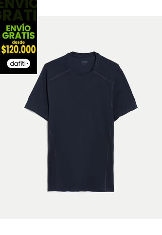 Camiseta Para Hombre Manga Corta Cuello Redondo Color Azul Marca Atmos #32090255 Atmos