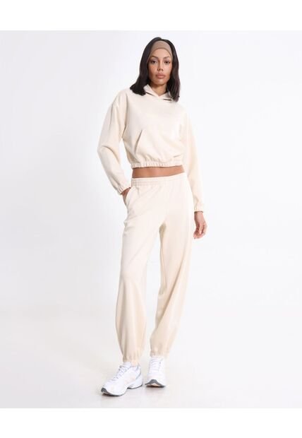 Buzo  Para Mujer Hoodie Color Crema Marca Atmos #31060087