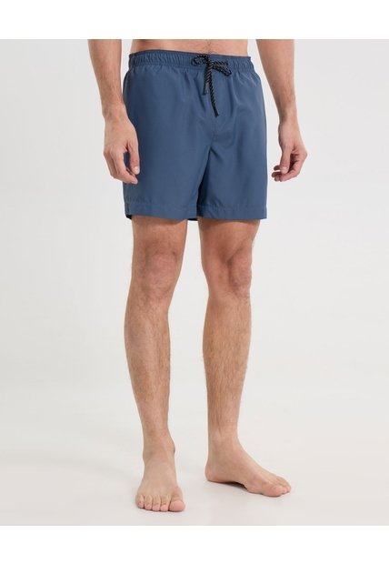 Pantaloneta De Baño Con Cordón  Para Hombre Azul Atmos