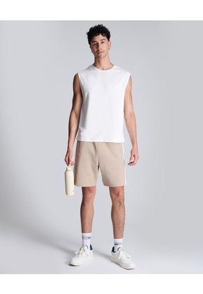 Camiseta Para Hombre Manga Sisa Cuello Redondo Color Marfil Marca Atmos #32090181