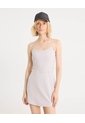 Vestido Con Biker Interno  Para Mujer Gris Atmos de Atmos