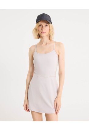 Vestido Con Biker Interno Para Mujer Gris Atmos