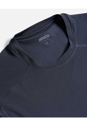 Camiseta Deportiva Manga Corta Regular Fit Para Hombre Azul Atmos